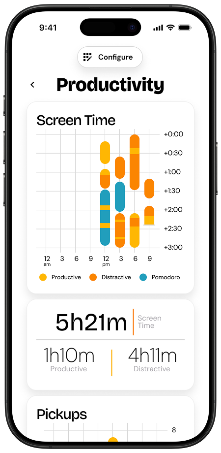 Pearl Productivity screen