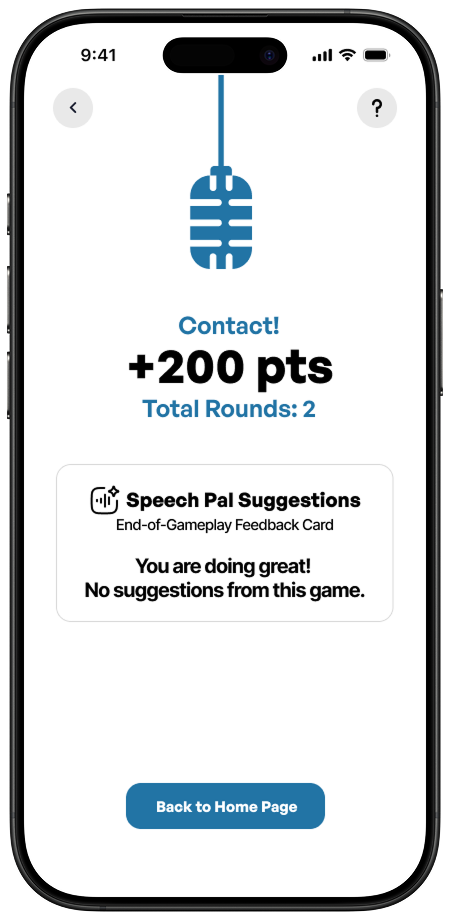 Contact result screen