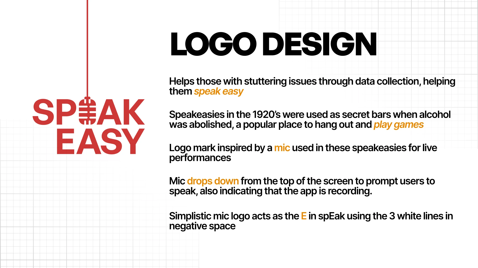 SpeakEasy logo design rationale