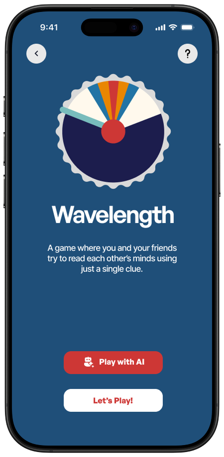 Wavelength intro screen